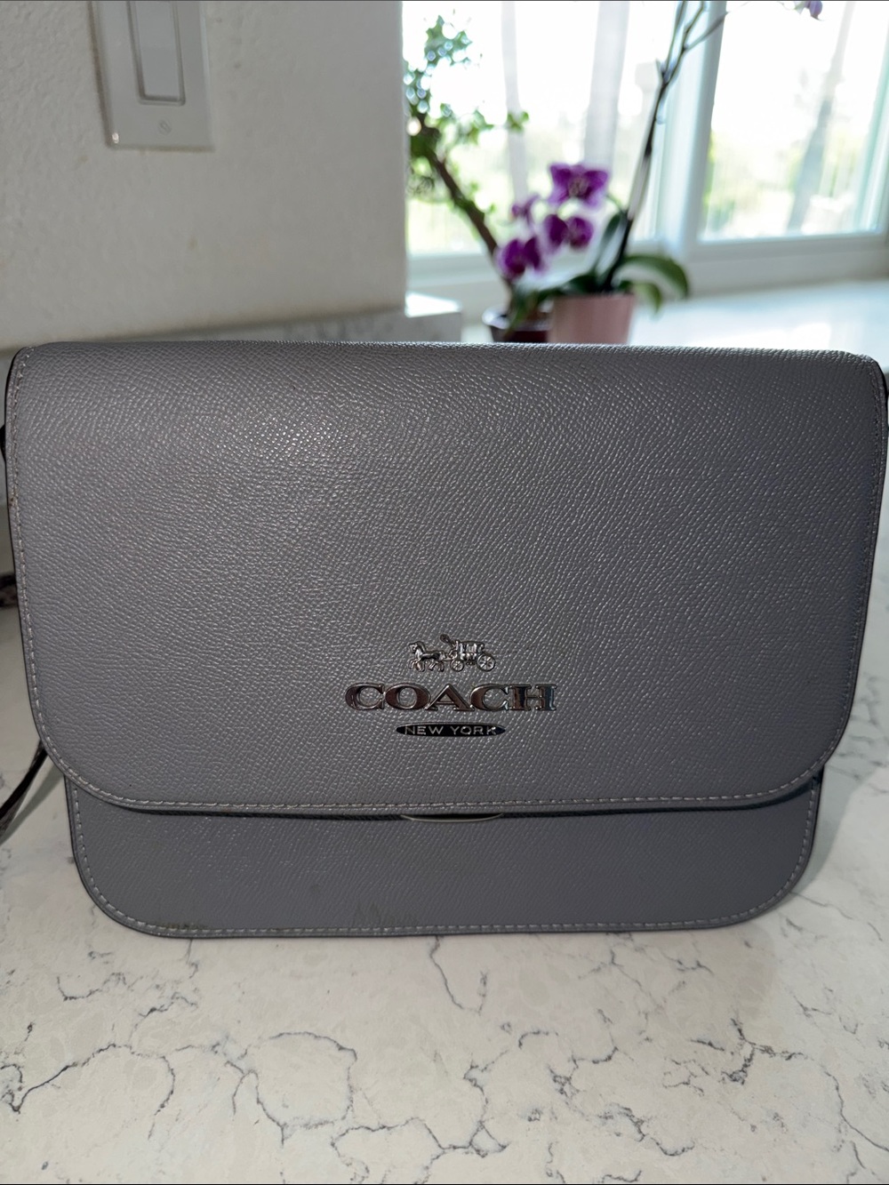 Vintage Coach New York Crossbody Gray - Picture 7 of 7